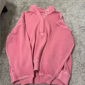 Aerie Blush Pink Button-Up Hoodie